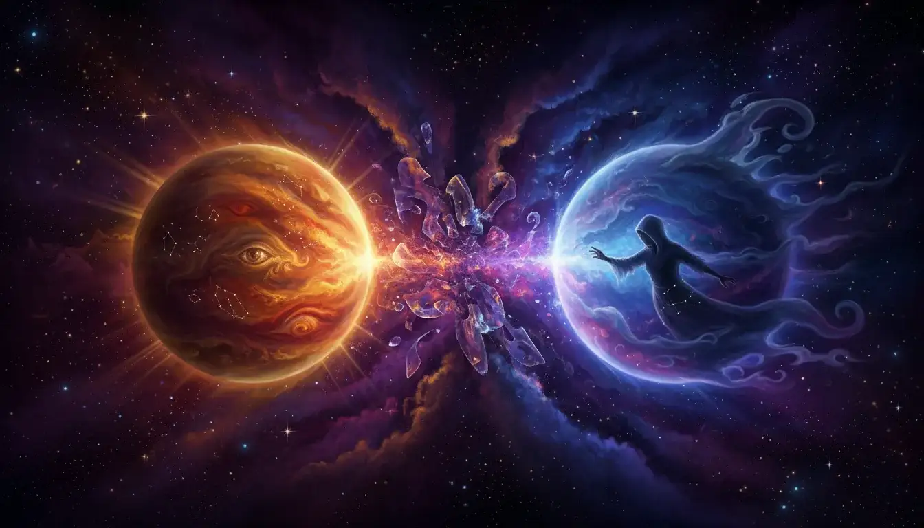 Jupiter opposite Neptune: Faith vs illusion, spiritual confusion