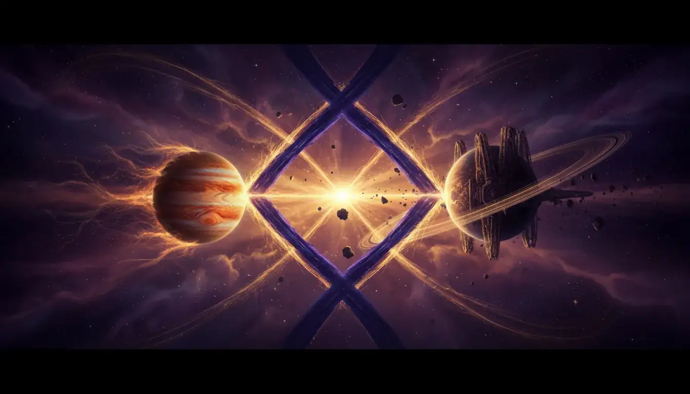 Jupiter square Saturn: Tension between growth and limits