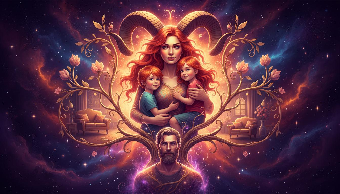 Aries Woman and Family Life Family dynamics reflect her