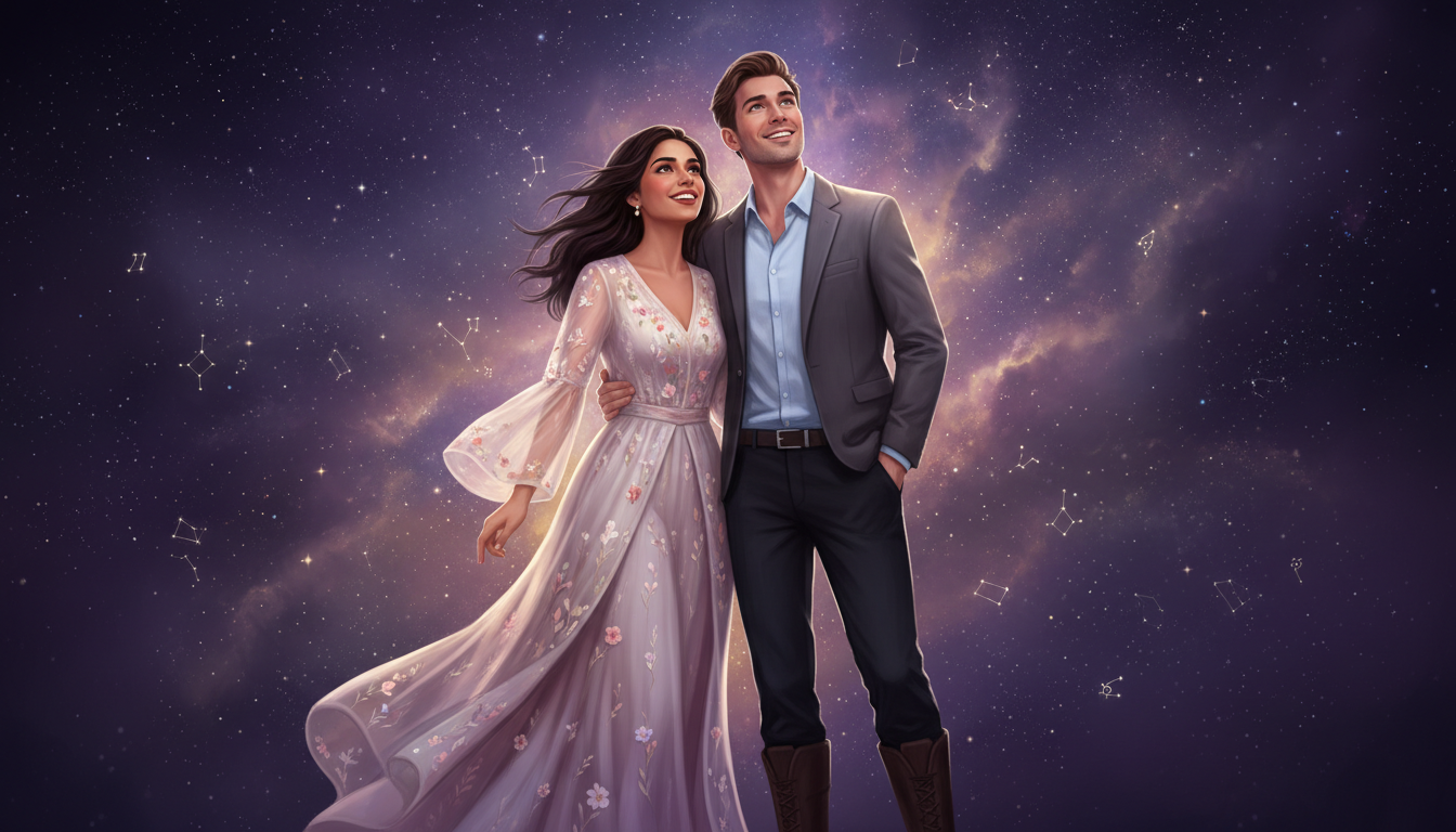 Scorpio Woman and Pisces Man Compatibility Overview 
  Scorpio Woman and Pisces  — cosmic astrology digital illustration