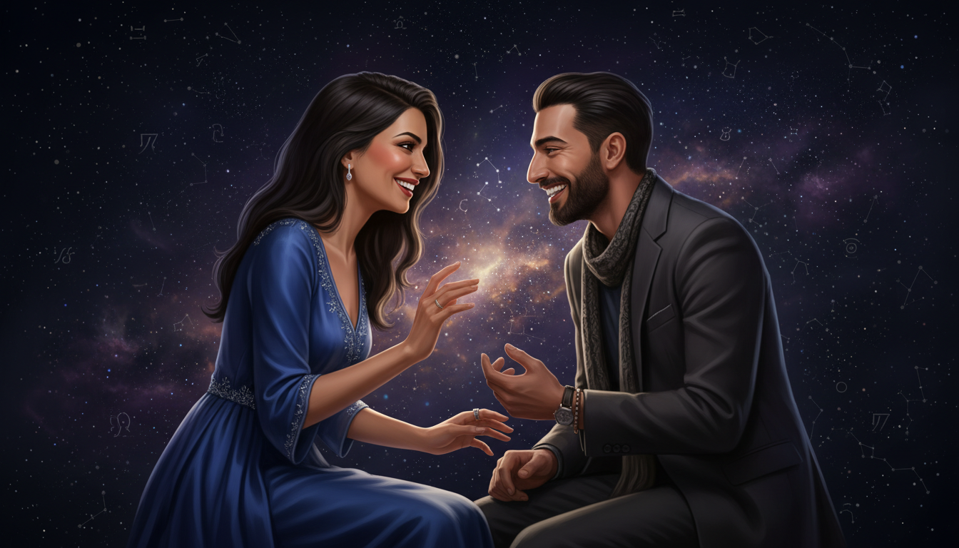 Aquarius Woman Communication Style 
  Aquarius woman communication remains direc — cosmic astrology digital illustration