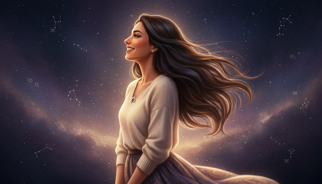 Cancer Woman in Love 
  A Cancer Woman in love seeks emotional closeness above a — cosmic astrology digital illustration