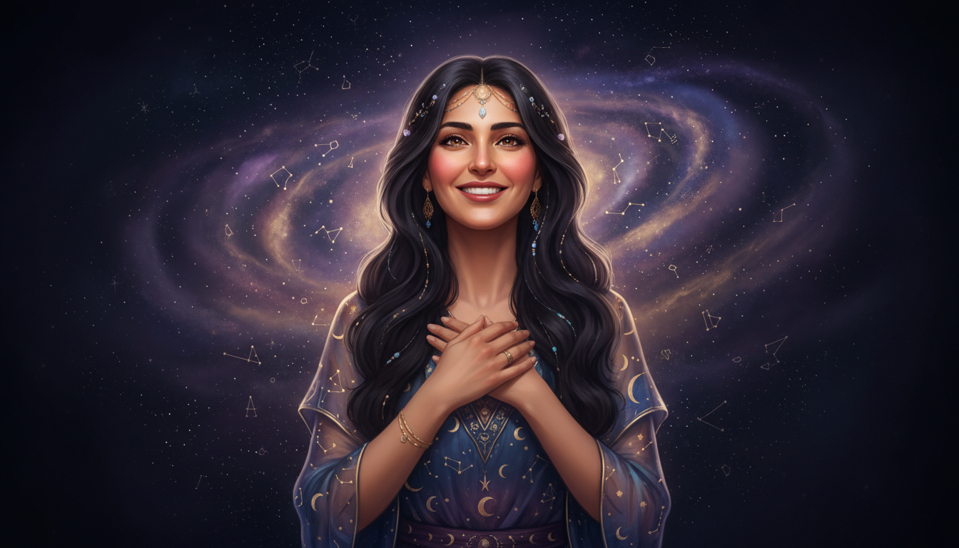 Cancer Woman Shadow Side 
  When insecure, she may withdraw silently. Emotional  — cosmic astrology digital illustration