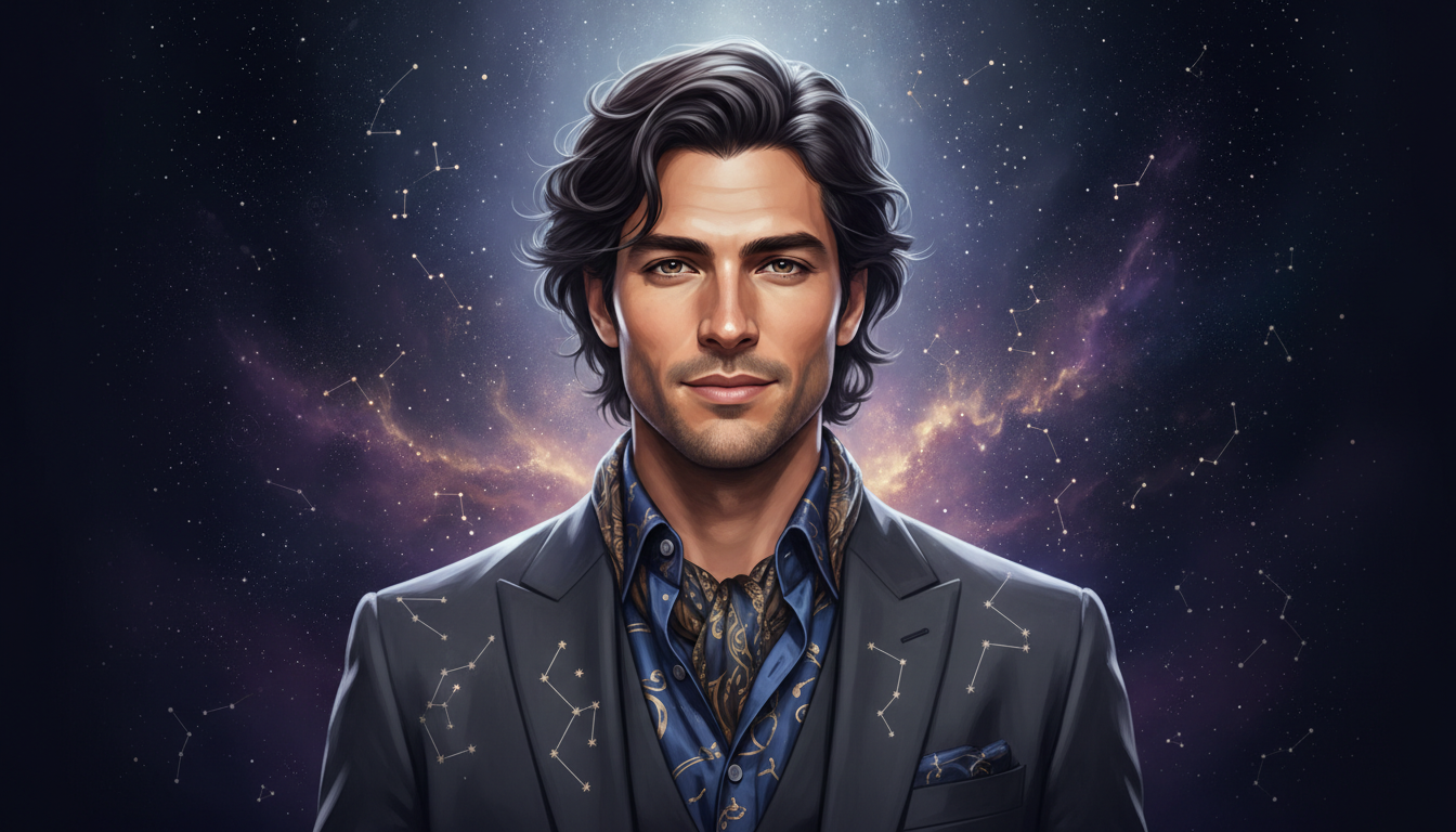 Capricorn Man and Career Ambition 
  Career ambition defines much of the Caprico — cosmic astrology digital illustration