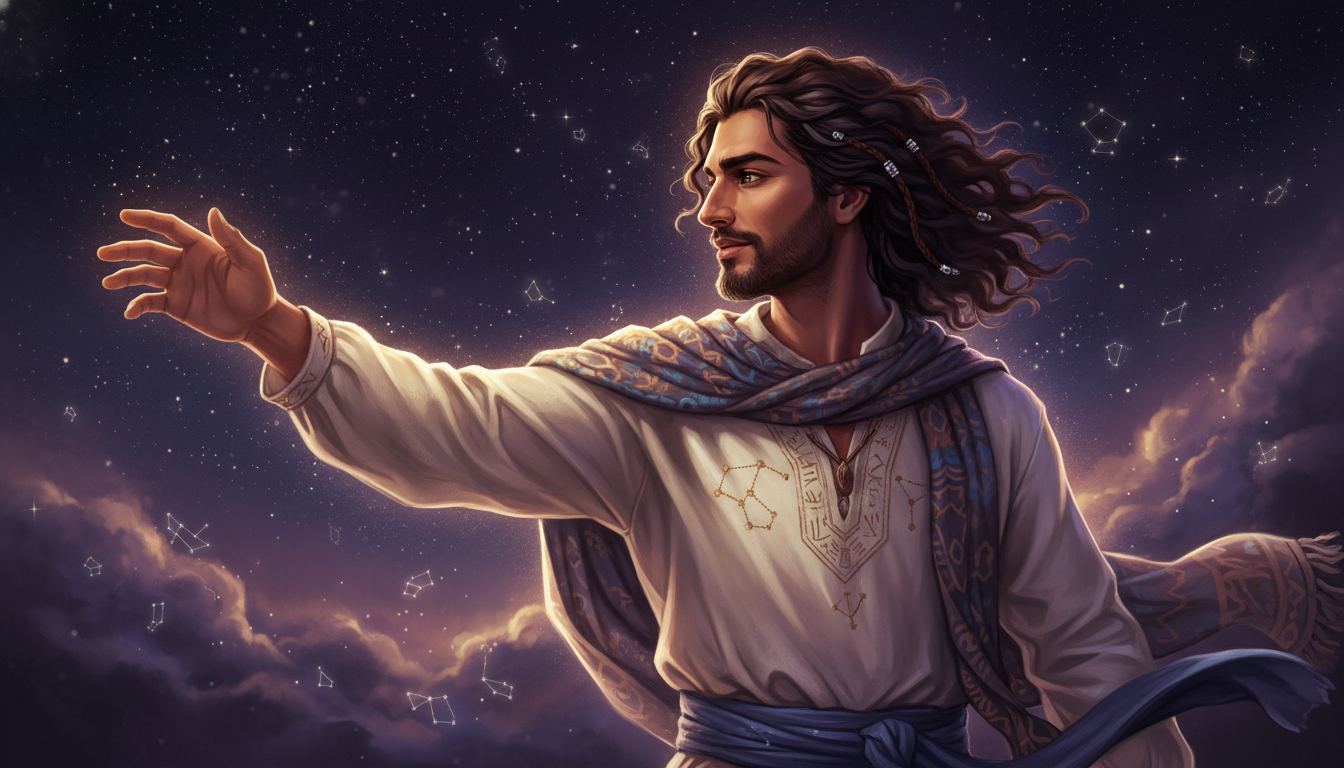 Gemini Man in Career and Work Life 
  The Gemini man career path often centers o — cosmic astrology digital illustration