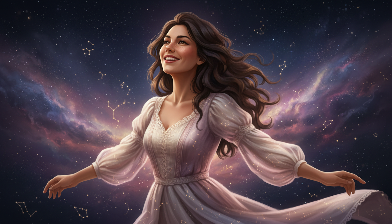 Personality Traits of Leo Women 
  Leo women tend to walk into a room with natur — cosmic astrology digital illustration