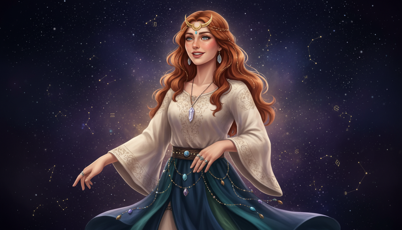 Style, Appearance, and Self-Expression 
  Fashion reflects inner confidence. Bol — cosmic astrology digital illustration