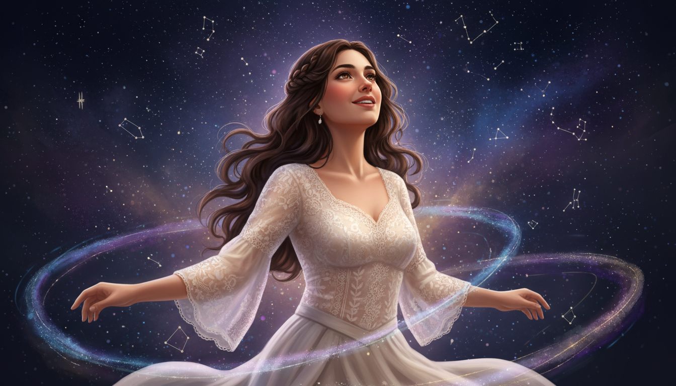 Gemini Woman Zodiac Sign Overview – Dates, Element, Planet & Symbolism — cosmic astrology digital illustration