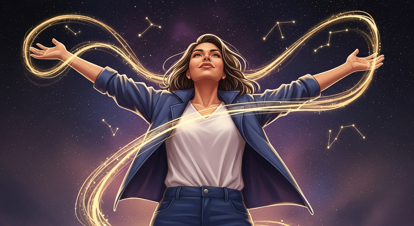 Gemini Woman Positive Traits – Strengths That Define the Gemini Woman 
  & — cosmic astrology digital illustration
